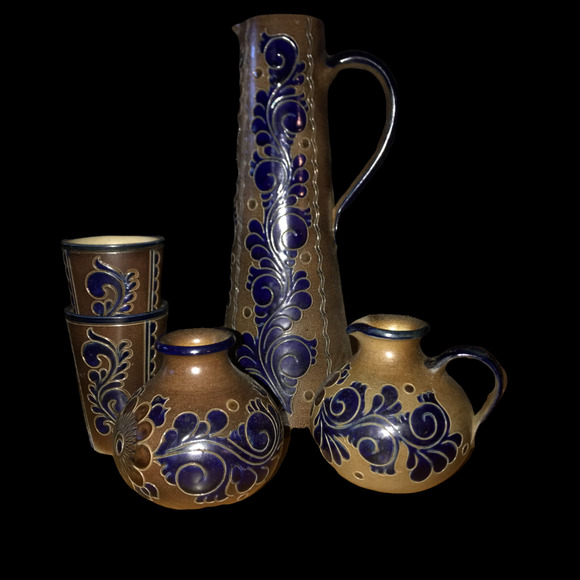 1985 Paul Kruft SIGNED PITCHER AND VASE SET - Picture 7 of 7